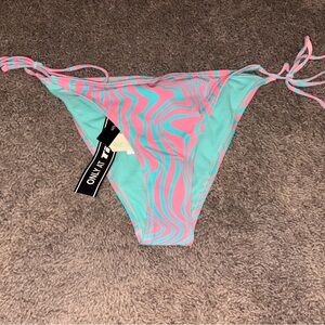 Damsel Swirl Bikini Bottom in Pink and Blue